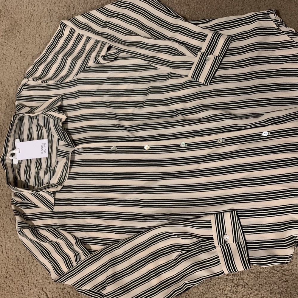 Cream and Black Long Sleeve